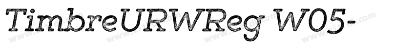 TimbreURWReg W05字体转换